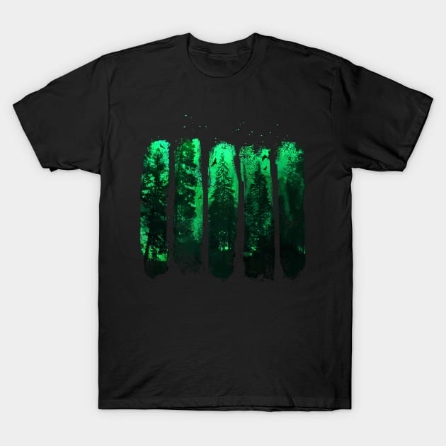 Green Trees T-Shirt by Area31Studios